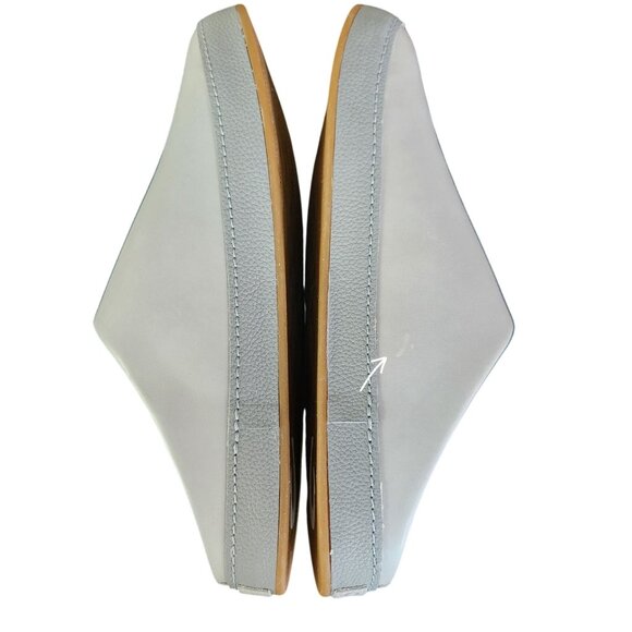 OluKai Hamani Blue Storm Gray Leather Mule Mens Size 11 - Picture 9 of 13